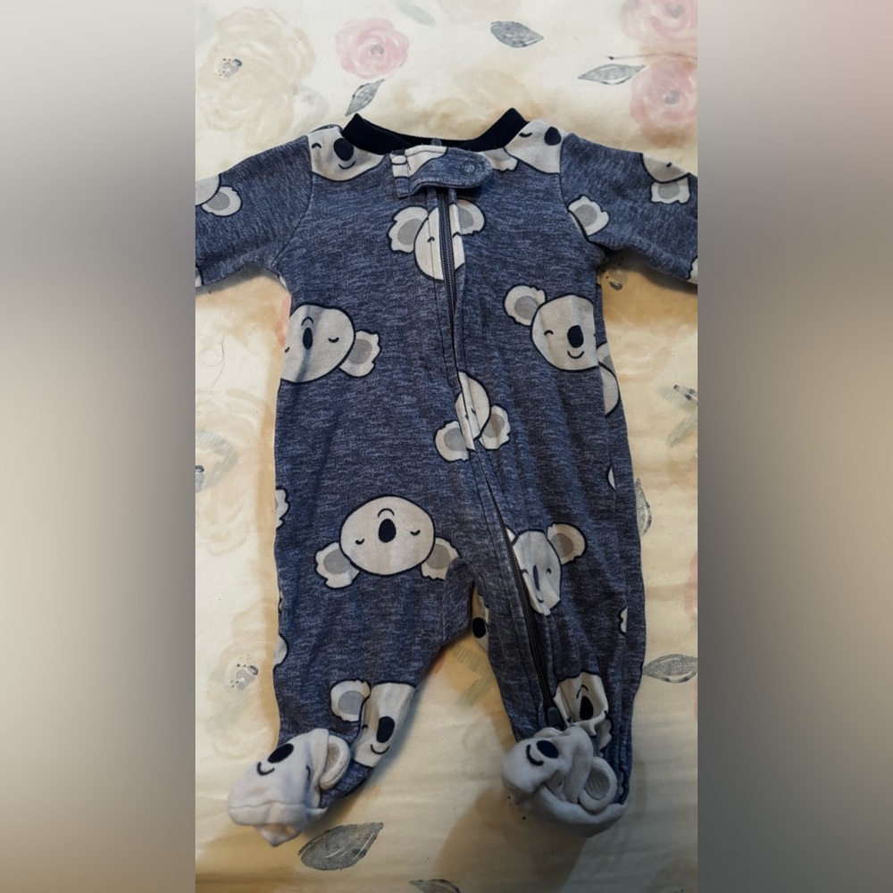 Carter's Navy Koala Print Footie